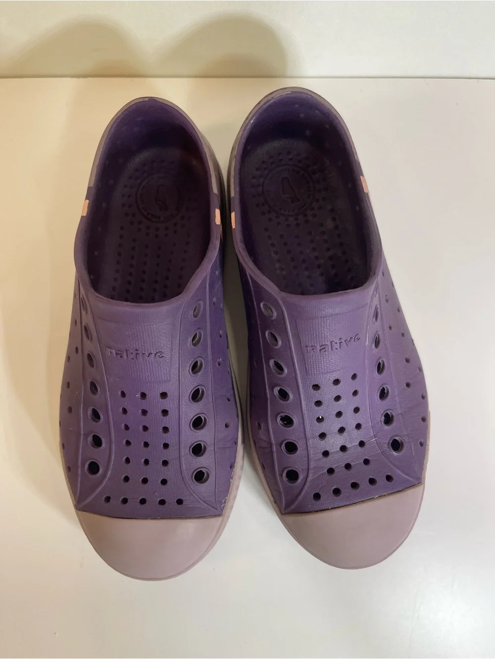 Native Jefferson Shoes Purple Little Kids Child C12 Rubber / Water Shoe Girls
